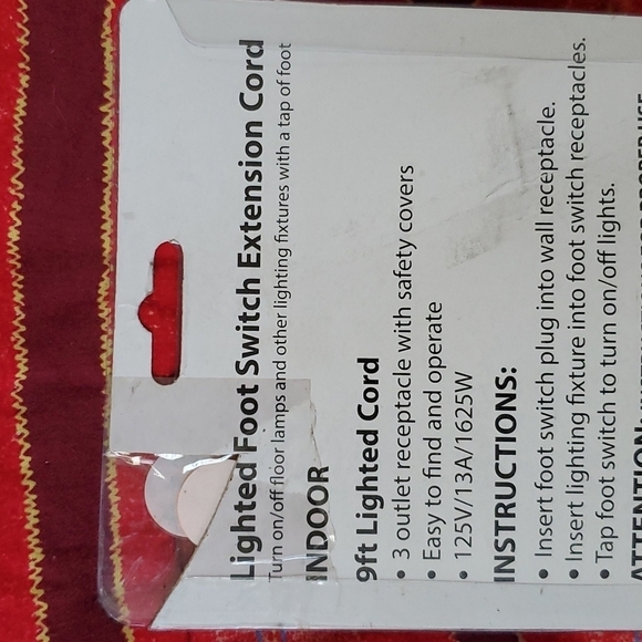 💥 NIB LIGHTED FOOT SWITCH - Picture 3 of 5